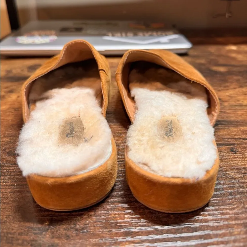 Madewell Sherpa lined slip‎ on size 7